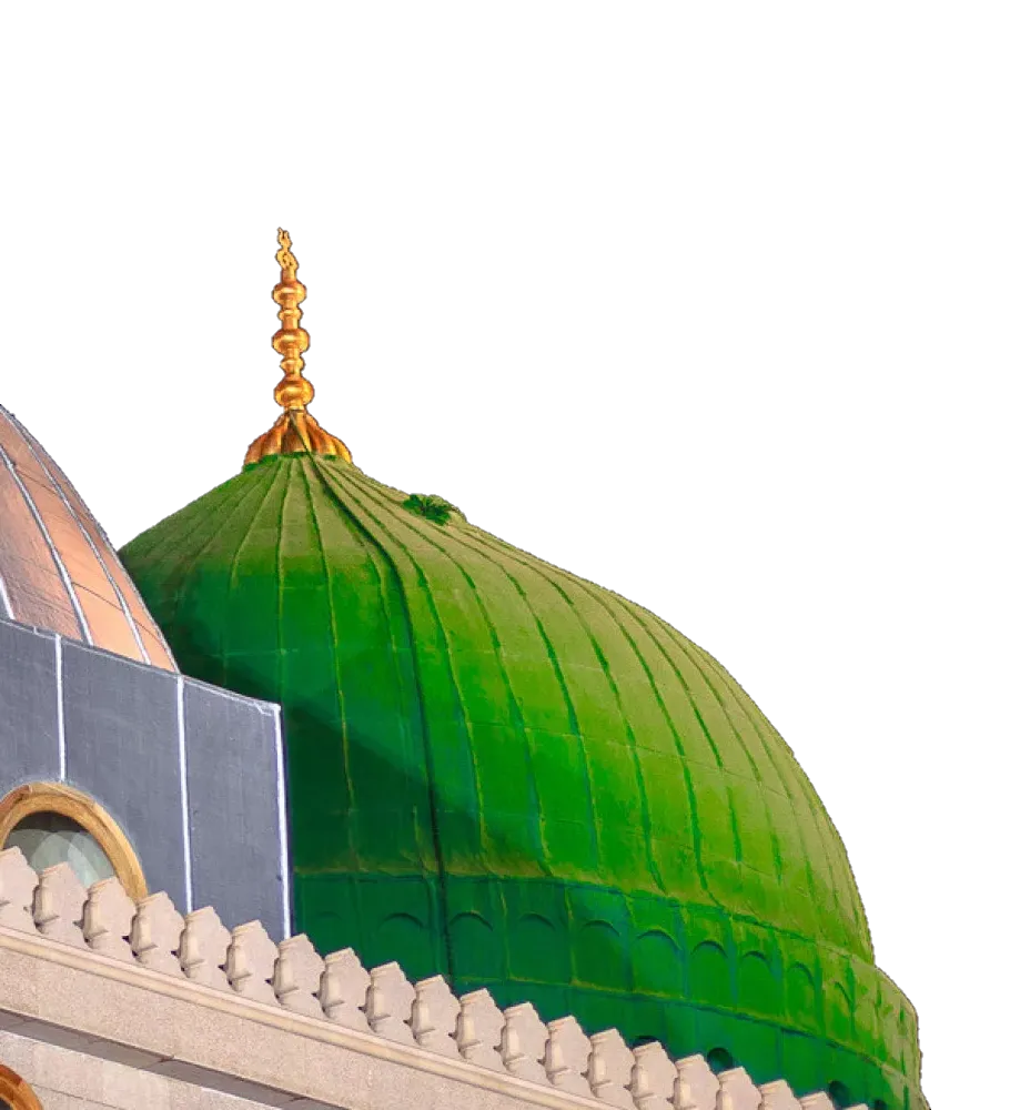 Bright green dome of Masjid e Nabawi png