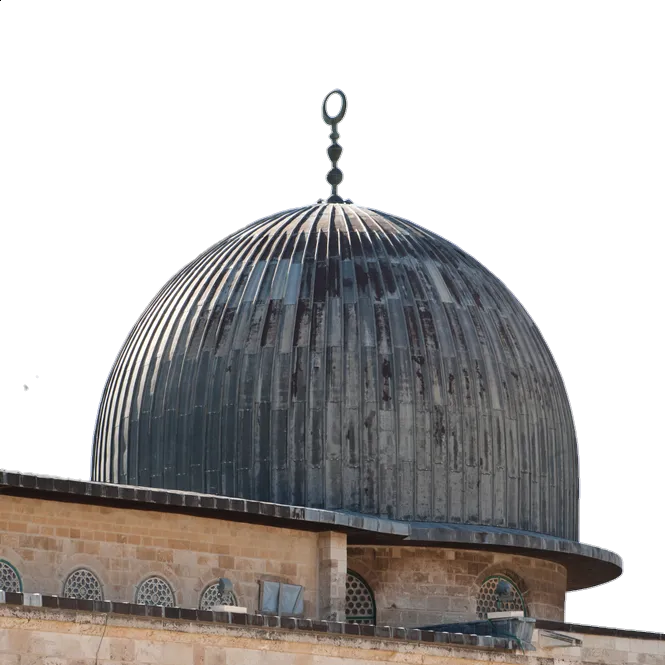 Close view of black dome of Masjid-al-Aqsa png
