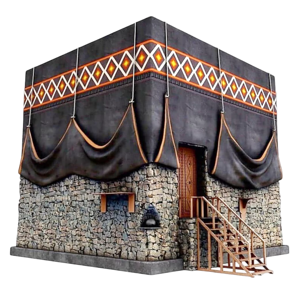 Kaaba Sharif png with its inner wall