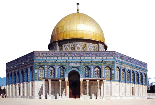 Long distance front view of Dome of the Rock png