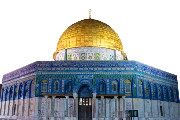 Low angle front view of Masjid-al-Aqsa png
