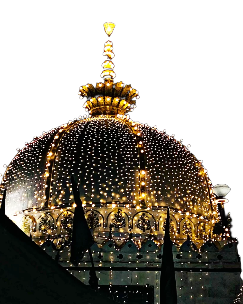 night view of dargah e hazrat khwaja garib nawaz