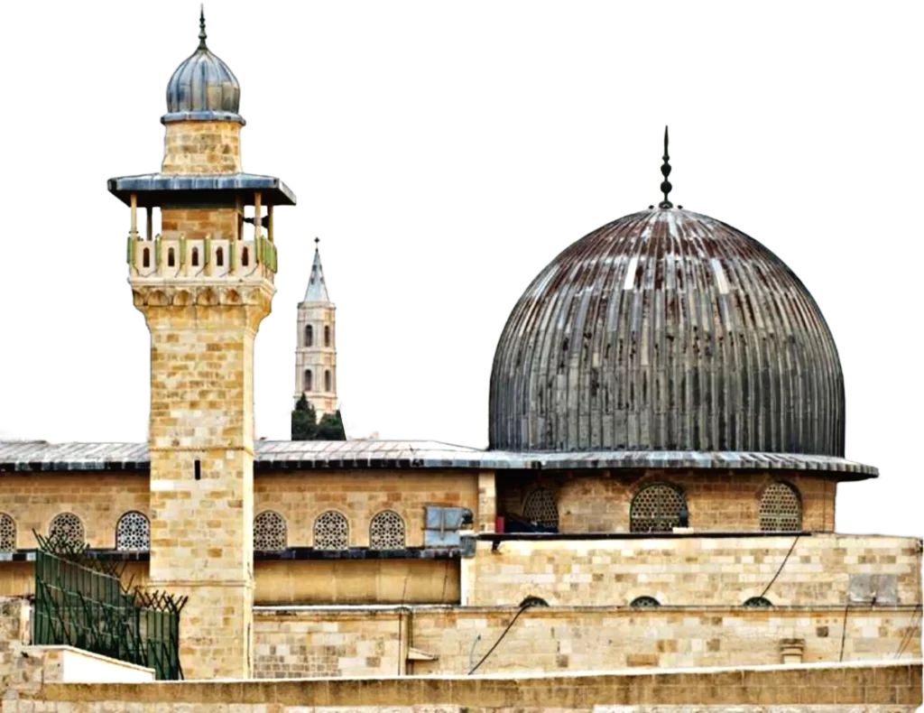 one side view of masjid e aqsa