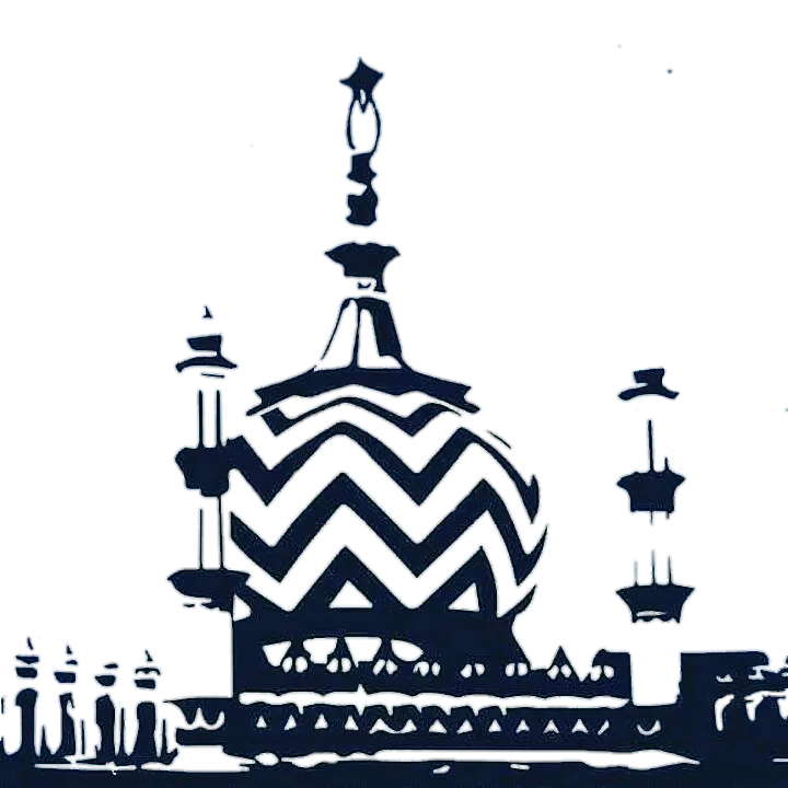 Black and White dome of Ala Hazrat png