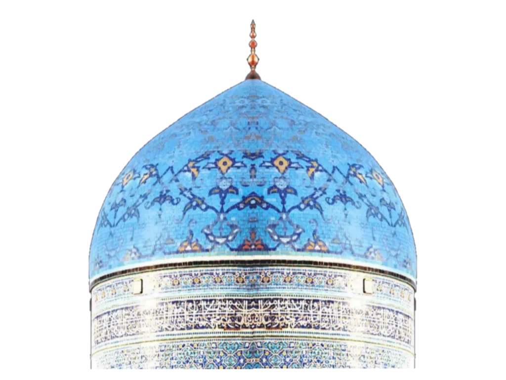 Crisp Blue color Dome of Baghdad Sharif