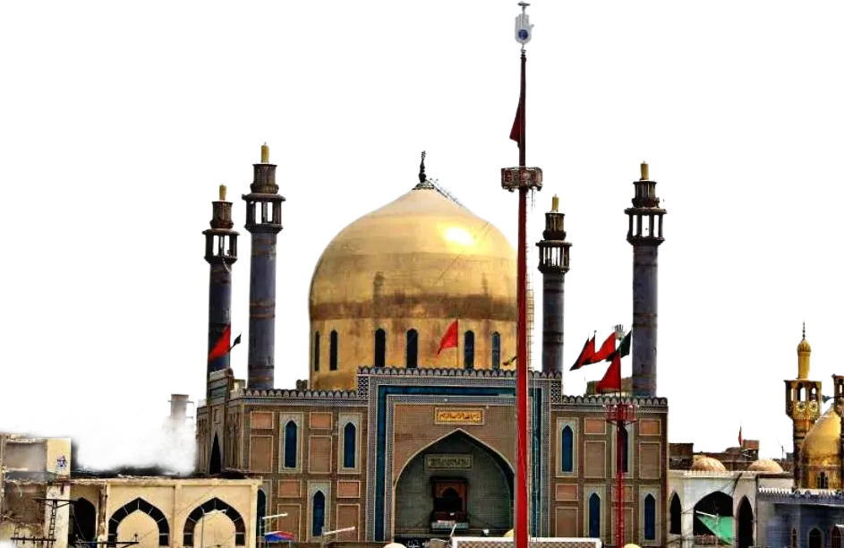 Front view of the dargah sharif of lal shahbaz qalandar