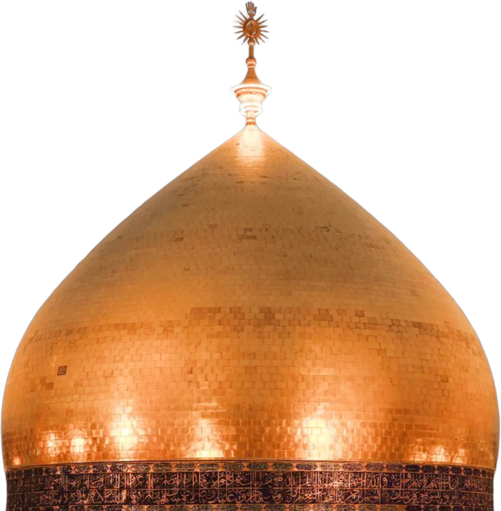 Peaceful golden dome png of imam ali