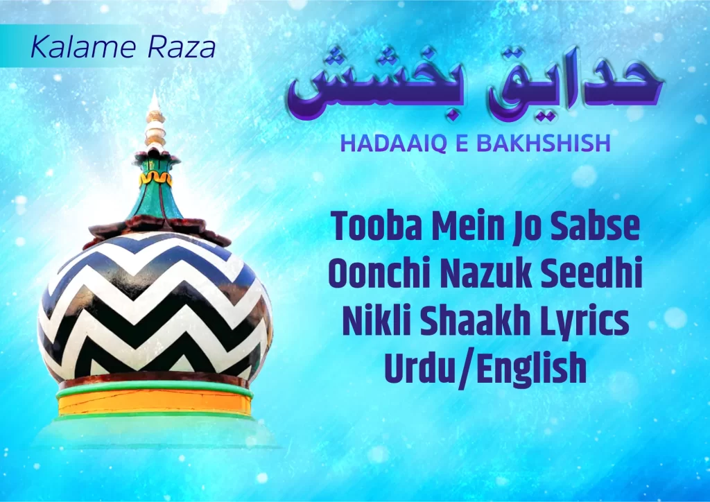 Tooba Mein Jo Sabse Oonchi Nazuk Seedhi Nikli Shaakh Lyrics